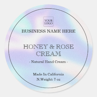 Holographic Minimal Business Logo Product Label