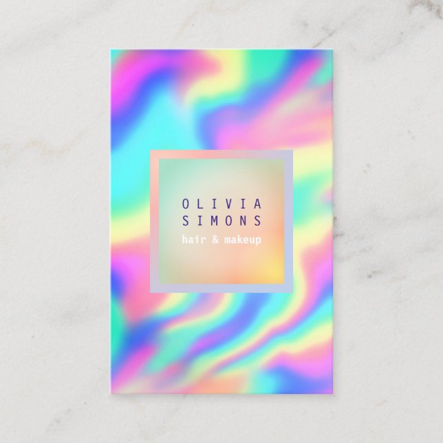 Holographic Minimalist Business Card (Front)