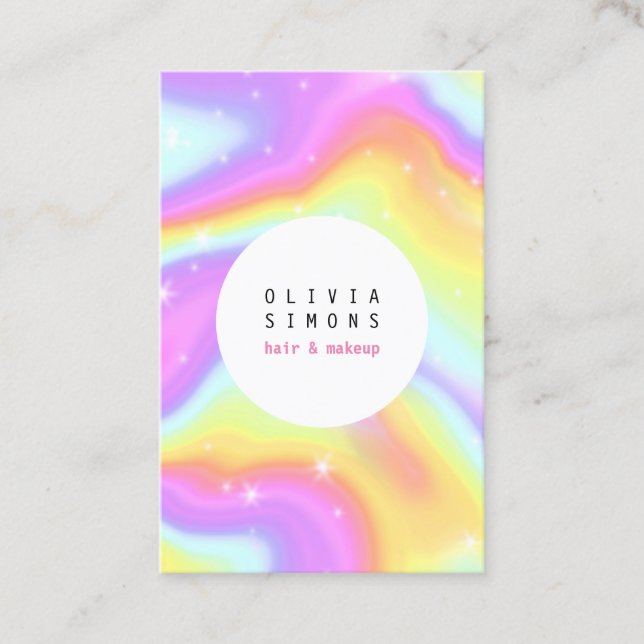 Holographic Minimalist Business Card (Front)