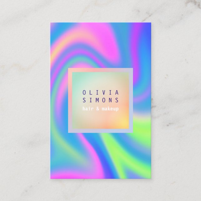 Holographic Minimalist Business Card (Front)