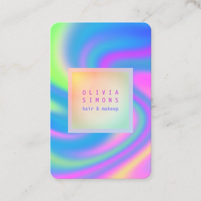 Holographic Minimalist Business Card (Front)