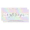 Holographic modern pastel rainbow salon gift card