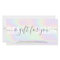 Holographic modern pastel rainbow salon gift card