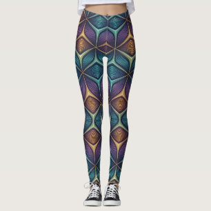 Holographic Morphing 3D Pattern   Seamless Leggings
