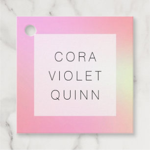 Holographic Ombre Favour Tags