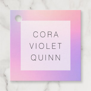 Holographic Ombre Favour Tags