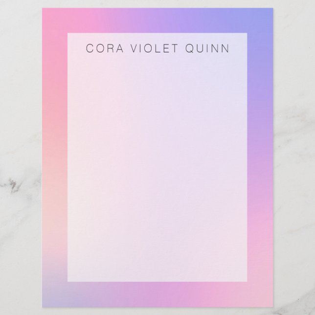 Holographic Ombre Letterhead (Front)