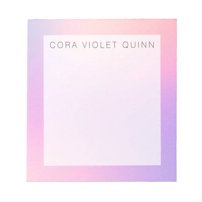 Holographic Ombre Notepad (Front)