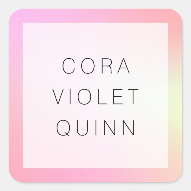 Holographic Ombre Square Sticker (Front)
