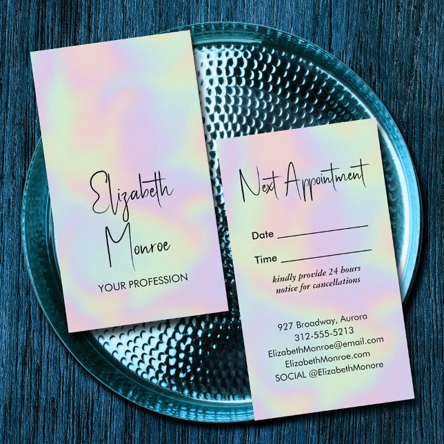 Holographic Opal Gemstone Business Card (*BEST TO USE SIGNATURE UV GLOSS paper we selected for best results with holographic illustration)
