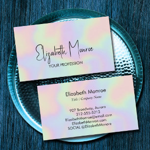 Holographic Opal Gemstone Business Card