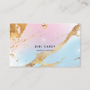 Holographic Opal Gold Foil Paint Business Card