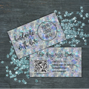 Holographic Opal Stone Background  Business Card