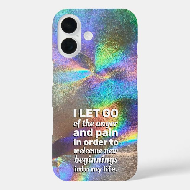 Holographic Pain & Anger Management Affirmation  Case-Mate iPhone Case (Back)