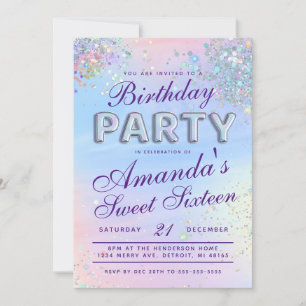 Holographic Party Invitation