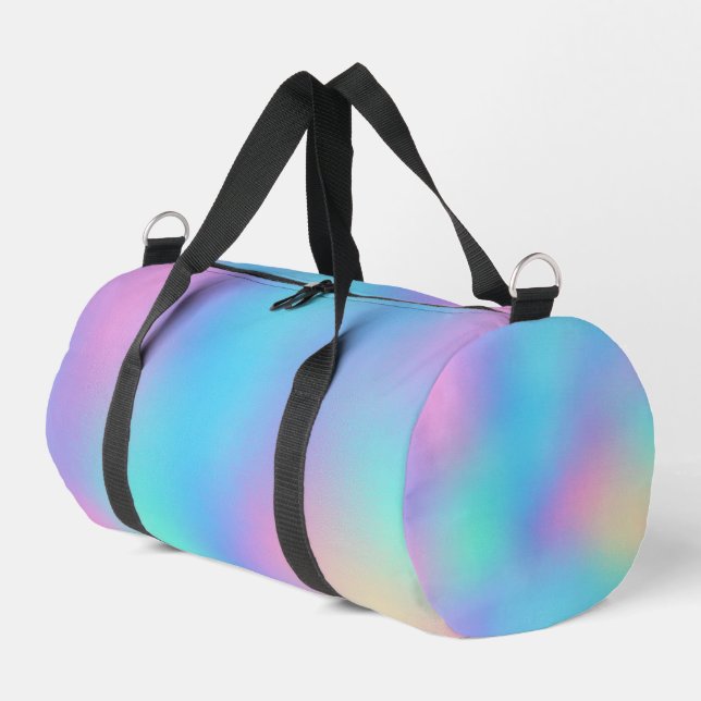 Holographic Pastel Dream Duffle Bag (Left Corner)