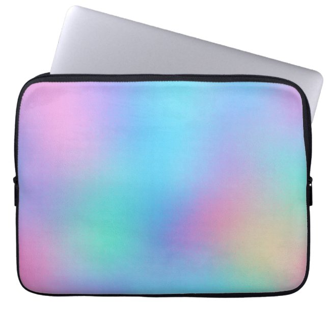 Holographic Pastel Dream Laptop Sleeve (Front)