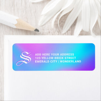 Holographic Pastels | Monogram Return Address