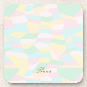 Holographic Pattern Custom Name Coaster
