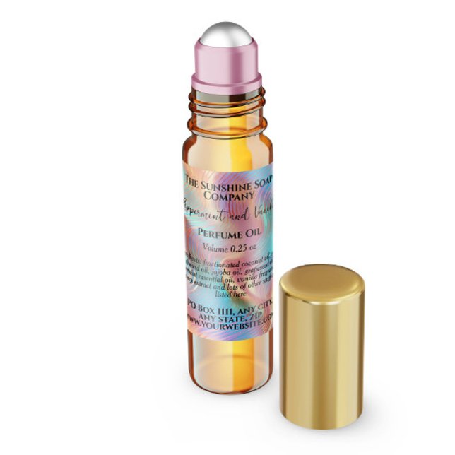 Holographic Perfume Roller Bottle label (Creator Uploaded)