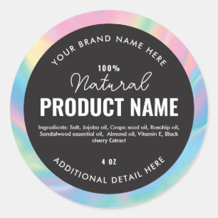 Holographic Product Round Label