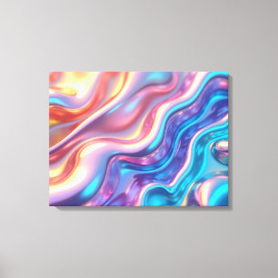 Holographic Pulse – 24"x18" Liquid Light Canvas Print
