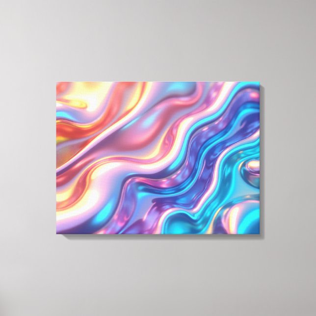 Holographic Pulse – 24"x18" Liquid Light Canvas Print (Front)