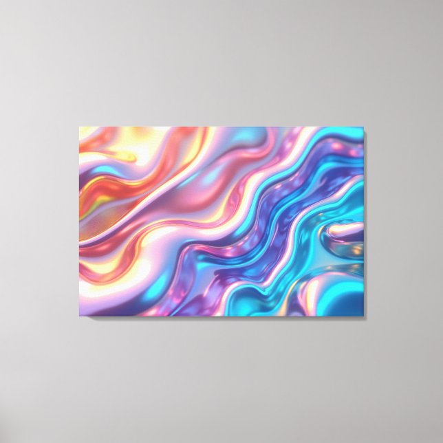 Holographic Pulse – 36"x24" Liquid Light Canvas Print (Front)
