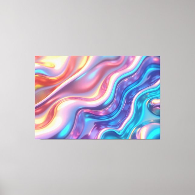 Holographic Pulse – 60"x40" Liquid Light Canvas Print (Front)