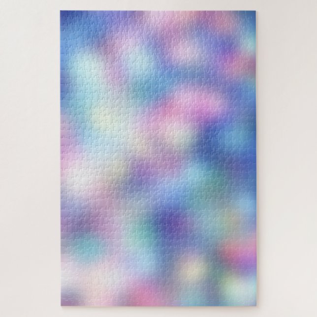 Holographic Purple Bokeh Blur Colourful Gradient Jigsaw Puzzle (Vertical)