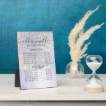 Holographic Purple Glitter Luxury Glam Price List Plaque<br><div class="desc">Holographic Purple Glitter Luxury Glam Price List plaque. This design features a classy signature calligraphy script style font set against a beautiful modern iridescent sparkle lilac purple background. Perfect for a beauty salon,  hair stylist,  makeup artist,  nail technician,  lash technician or cosmetologist.</div>