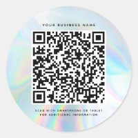 Holographic QR Code Business Custom