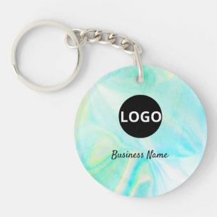 Holographic QR Code Keychain – Custom Logo Promo