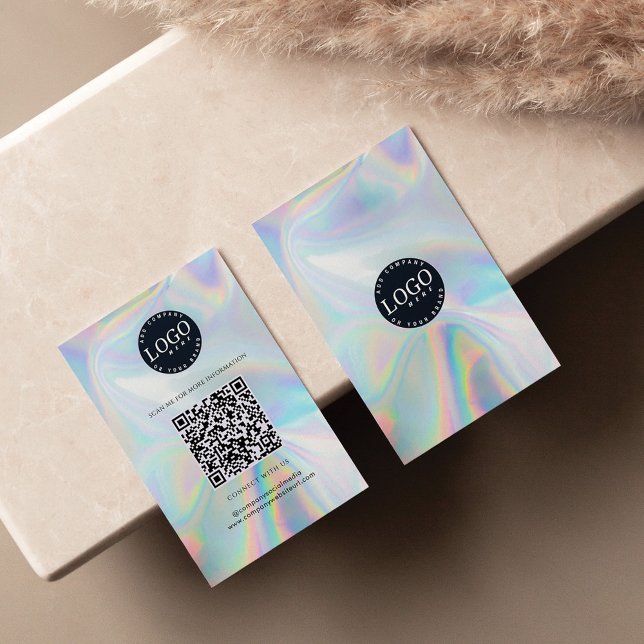 Holographic QR Code Social Media Website Business Card (Creator Uploaded)