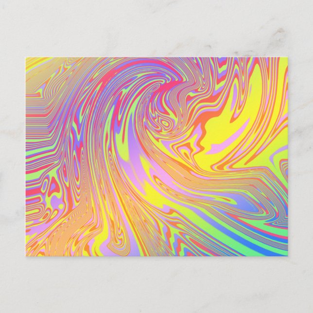 Holographic Rainbow Abstract Postcard (Front)