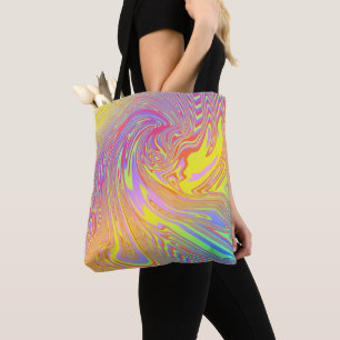 Holographic Rainbow Abstract Tote Bag