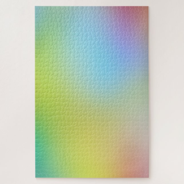 Holographic Rainbow Bokeh Blur Colourful Gradient Jigsaw Puzzle (Vertical)
