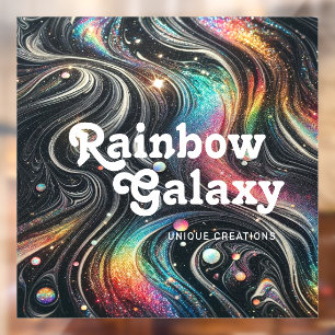 Holographic Rainbow Glitter 70s Galactic Creative Window Cling