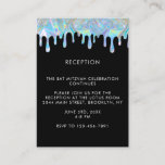 Holographic Reception Details Bar or Bat Mitzvah Enclosure Card<br><div class="desc">Holographic Reception Details Bar or Bat Mitzvah Enclosure Card</div>