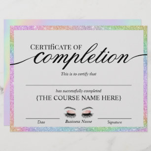 Holographic Salon Certificate of Completion Award