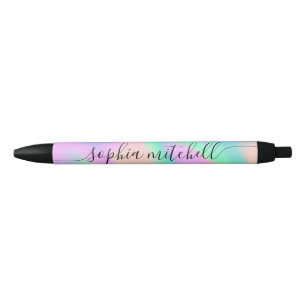 Holographic Script Calligraphic Black Ink Pen