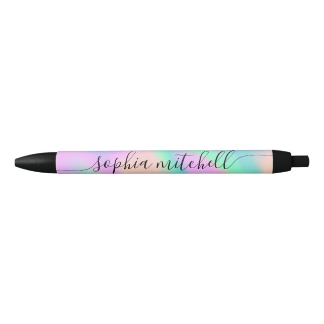 Holographic Script Calligraphic Black Ink Pen (Front)