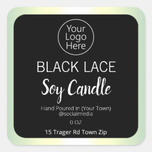 Holographic Self Formulated Scent Candle Labels