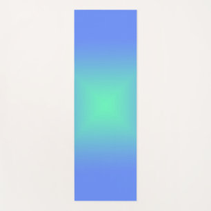 Holographic Shiny diamond blue to aquamarine green Yoga Mat