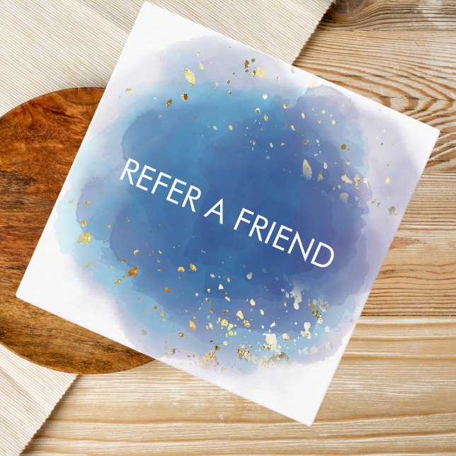 Holographic Signature Script Modern Glam Glitter Referral Card (Holographic Signature Script Modern Glam Glitter Referral Card
)
