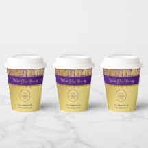 Holographic Signature Script Modern Gold Glitter