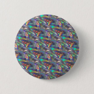 holographic silver 6 cm round badge