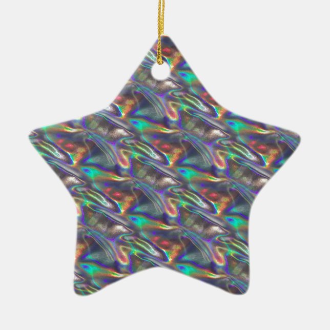 holographic silver ceramic tree decoration (Front)