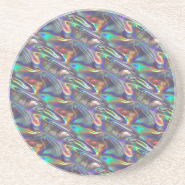 holographic silver coaster (Front)