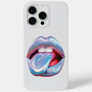 Holographic silver mouth iPhone 15 pro max case